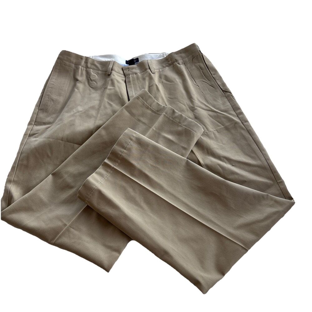 Land's End Mens Sz 40 x 28.25 Pants Khaki Chino Traditional Fit Beige Tan Cotton